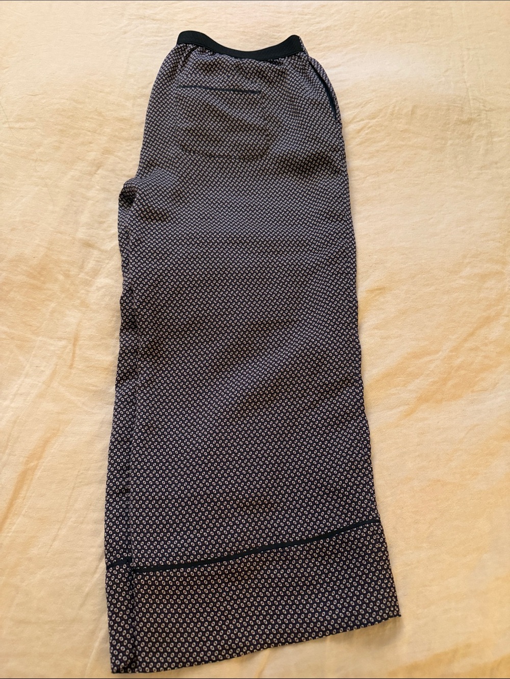 Zara navy Micro-Pattern women’s  flowy Pants size L